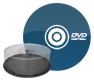 DVD gebrannt bedruckt und lackiert auf Spindel