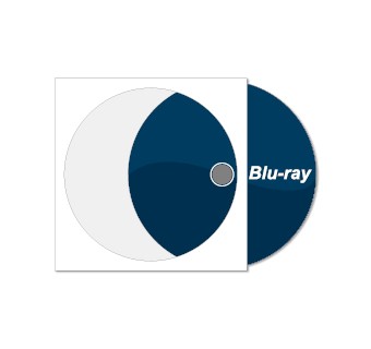 Blu-ray bedruckt mit Papierstecktasche (weiß)