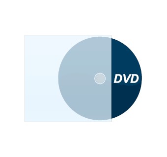 DVD bedruckt mit Plastikstecktasche
