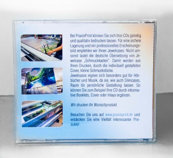 CD bedruckt mit Jewelcase und CD-Cover