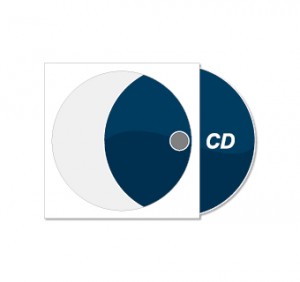 CD bedruckt mit Papierstecktasche (weiß)