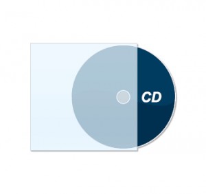 CD bedruckt mit Plastikstecktasche